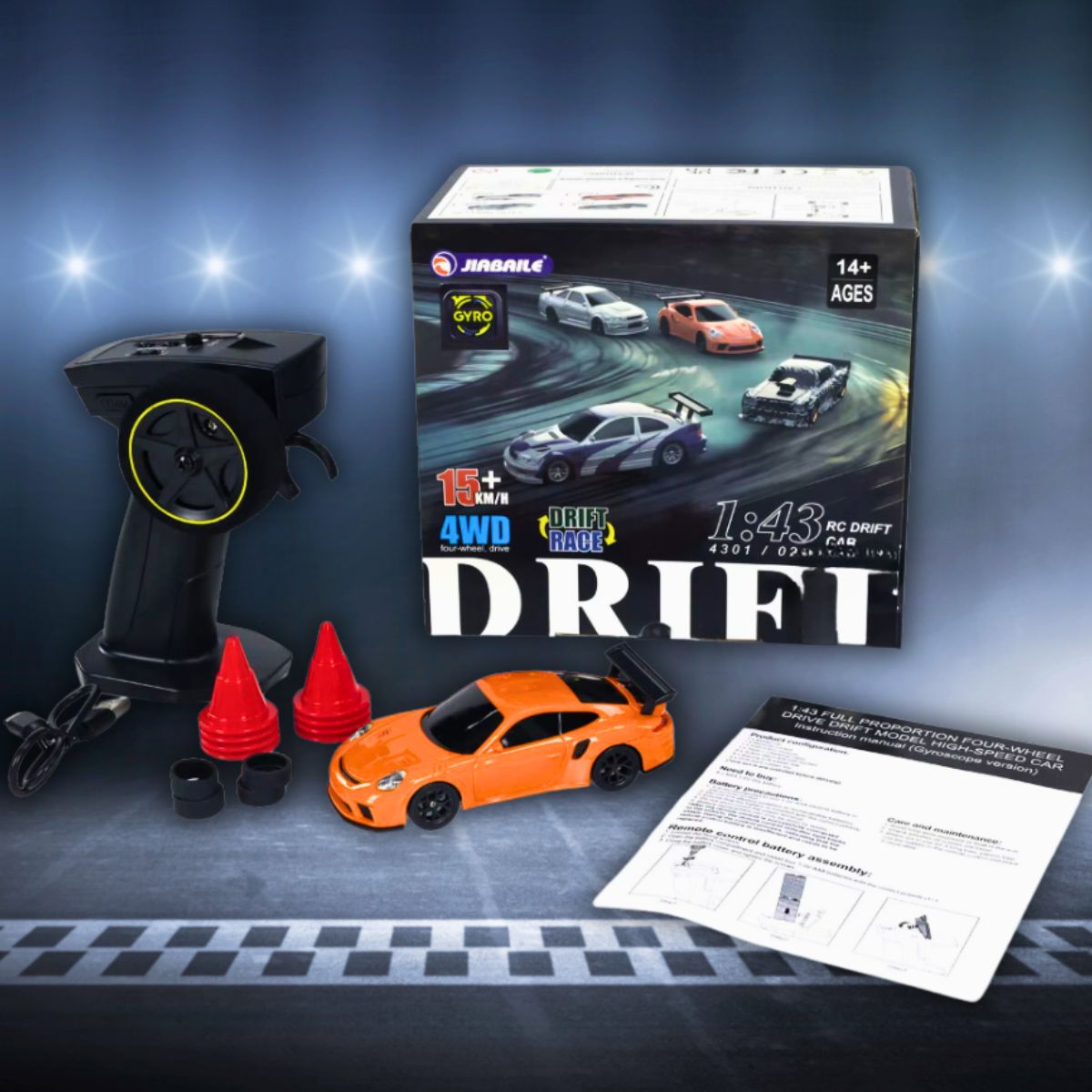 Mini RC Drift Car 1:43 – Allradantrieb – Garos