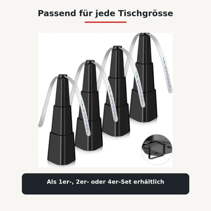 Vier schwarze Fliegenwedler für kleine und grosse Esstische