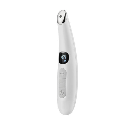 Seitenansicht des Augenmassage-Geräts mit ergonomischem Design