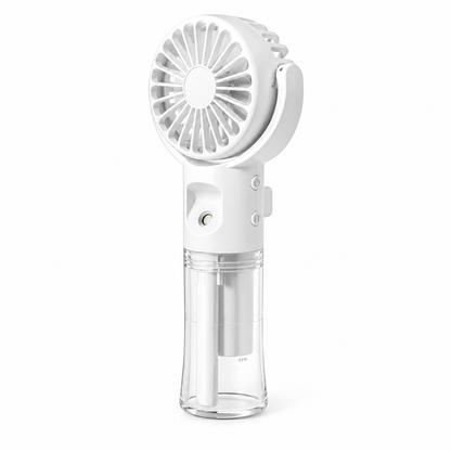 Weisser Handventilator mit Wassernebel als Produktvariante