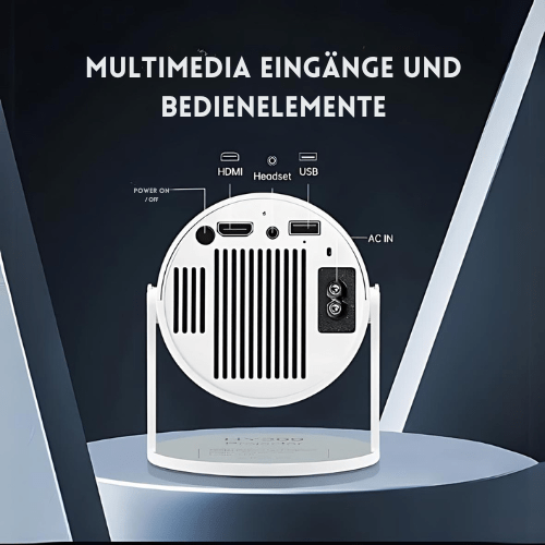 HD-Beamer projiziert gestochen scharfe Bilder auf eine weiße Wand für jedes Event