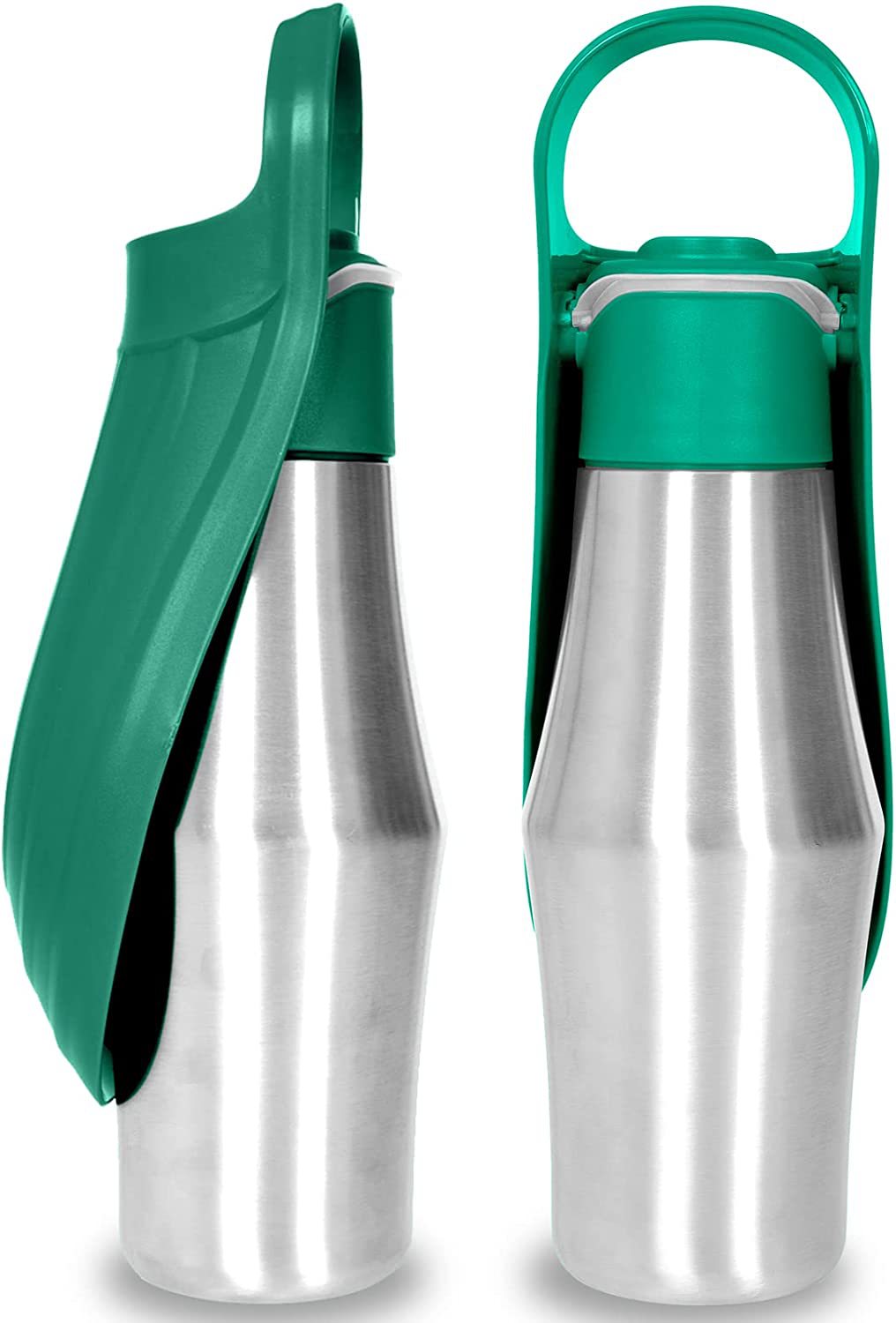 Hundetrinkflasche mit integriertem Trinknapf für unterwegs