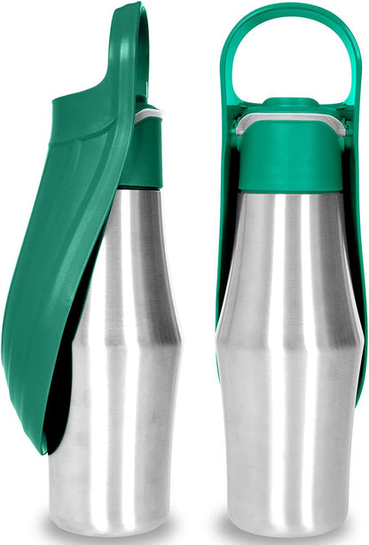 Hundetrinkflasche mit integriertem Trinknapf für unterwegs