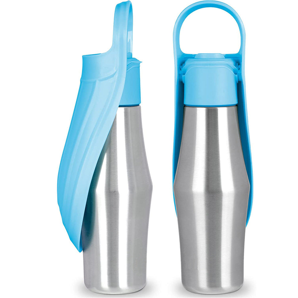 Hundetrinkflasche mit integriertem Trinknapf für unterwegs