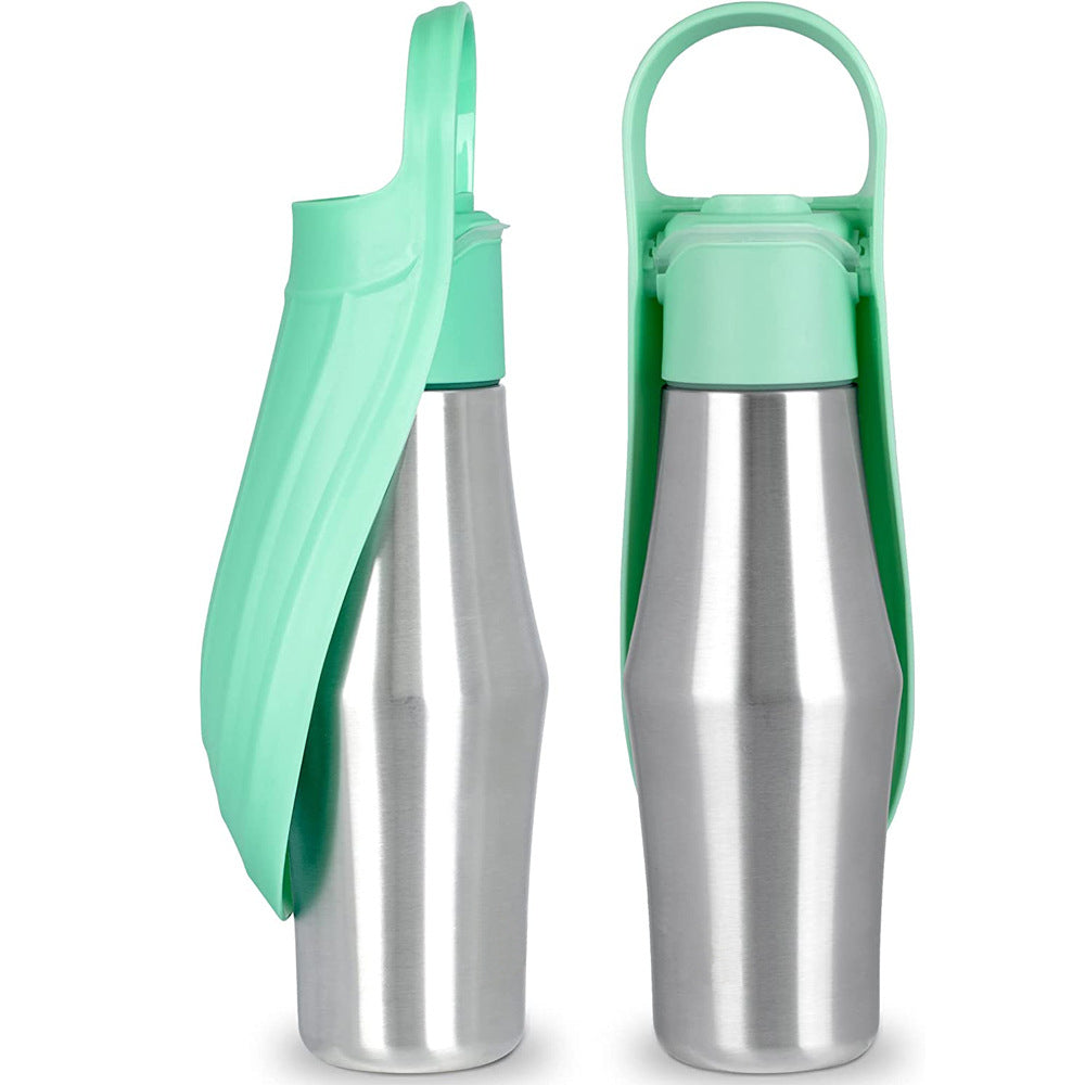 Hundetrinkflasche mit integriertem Trinknapf für unterwegs
