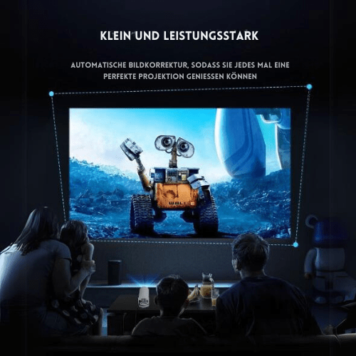 Kompakter Projektor mit flexiblem Projektionswinkel für vielseitige Anwendung