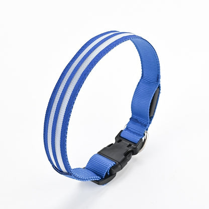 Leuchtendes LED Hundehalsband für Hunde – wiederaufladbar und wasserdicht, ideal für Spaziergänge bei Nacht.