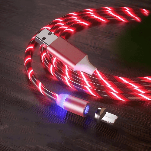 Magnetisches LED-Ladekabel mit starkem Magnetismus und LED-Beleuchtung - Garos